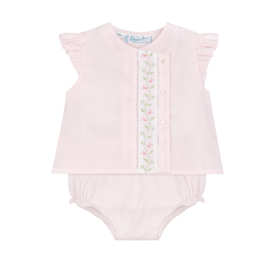 Pink Floral Vine Diaper Set- Feltman Brothers
