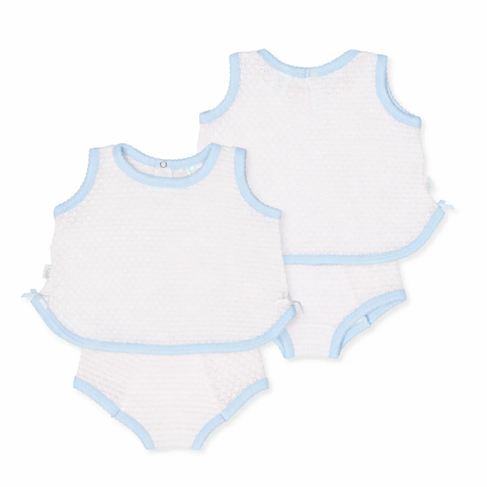 Paty Set (Pink with Blue Trim)