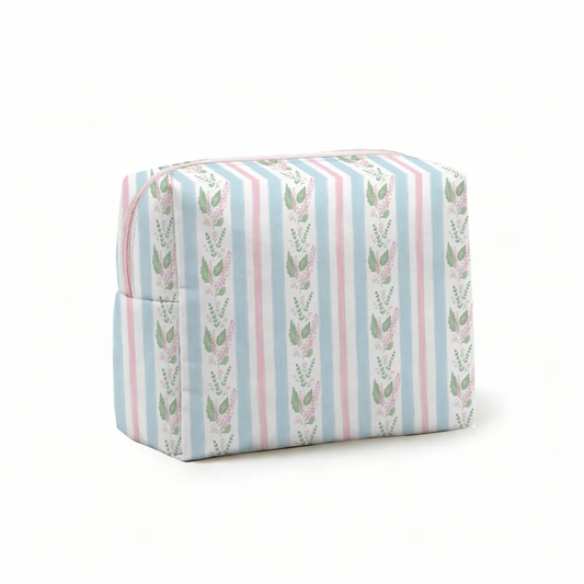 Blue Floral Large Pouch
