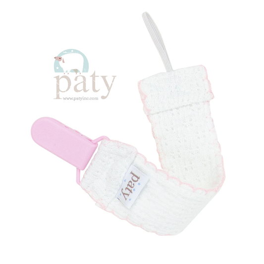 Paty Paci Strap (White with Pink Trim)