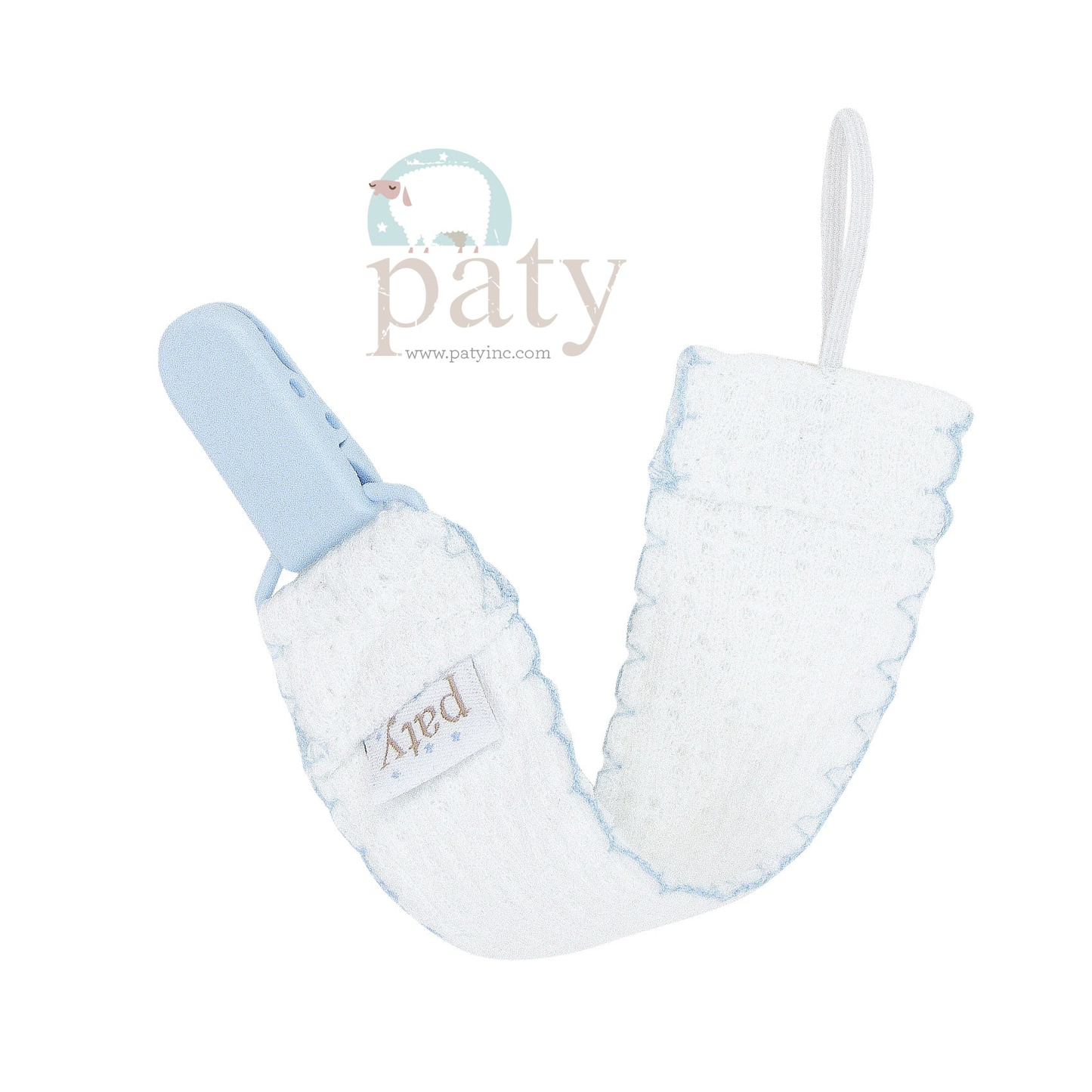 Paty Paci Strap (White with Blue Trim)