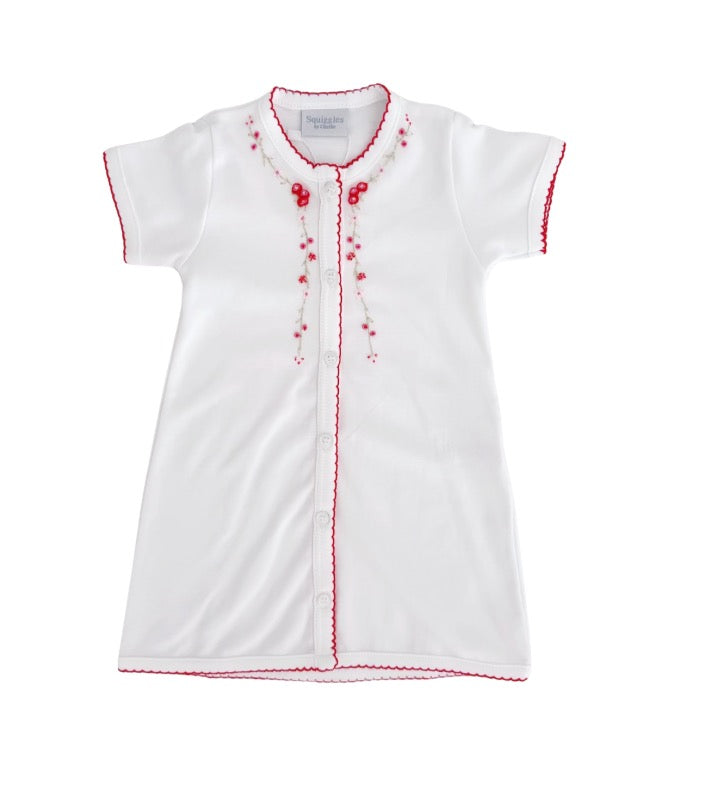 Shelby Gown- Red Embroidery
