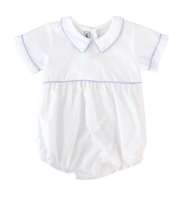 Bryson Bubble White with Blue Trim
