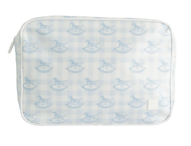 Pony Parlor Large Cosmetic Pouch (Blue)