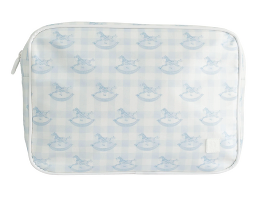 Pony Parlor Large Cosmetic Pouch (Blue)