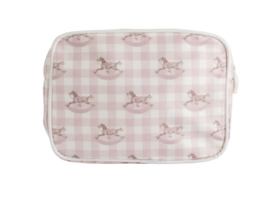 Pony Parlor Small Cosmetic Bag (Pink)