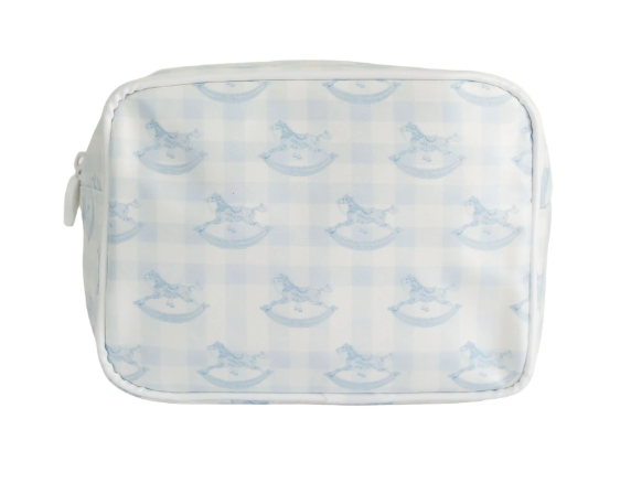 Pony Parlor Small Cosmetic Pouch (Blue)