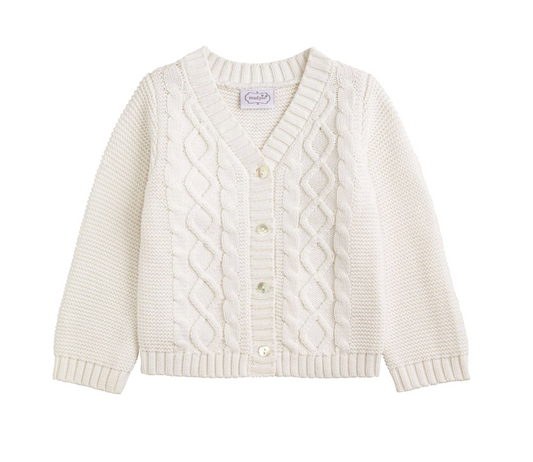 White Layette Cardigan