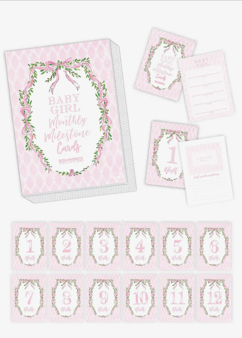 Trellis Milestone Cards- Pink