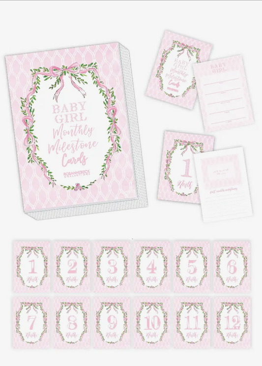 Trellis Milestone Cards- Pink