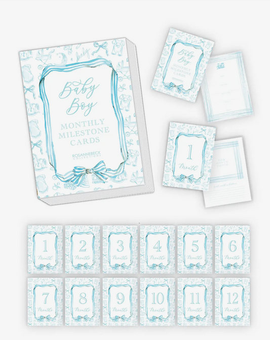 Baby Boy Milestone Cards- Blue