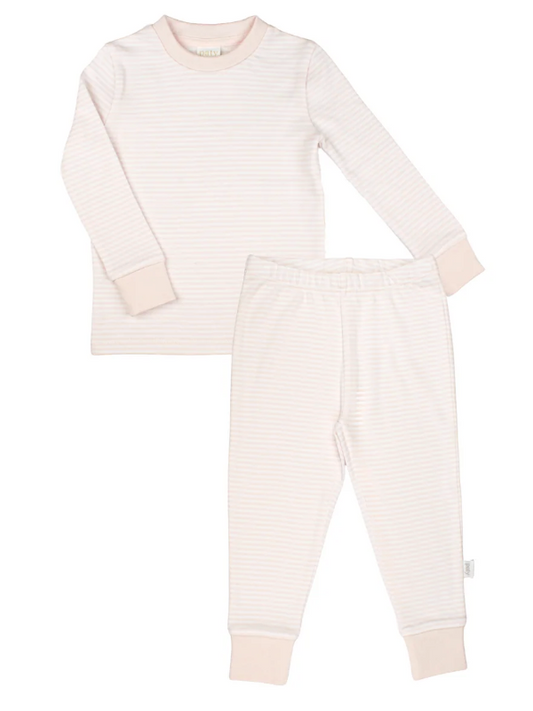 Paty Striped PJ Set- Pink