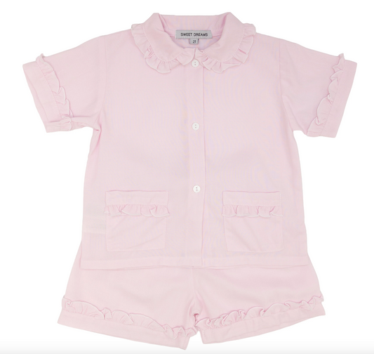 Cassie Ruffle PJ Short Set