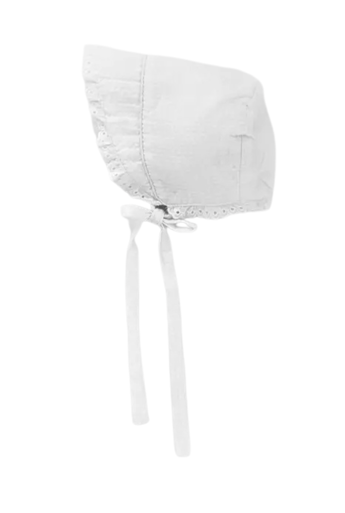 Lucy Seersucker Bonnet (White)