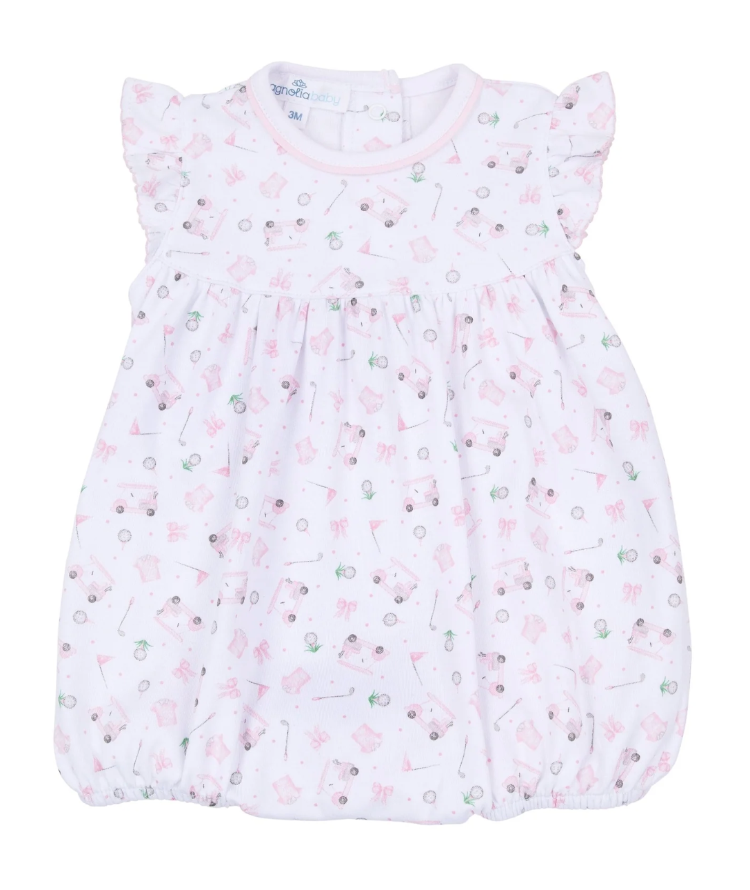 Little Golfer Print Bubble - Pink