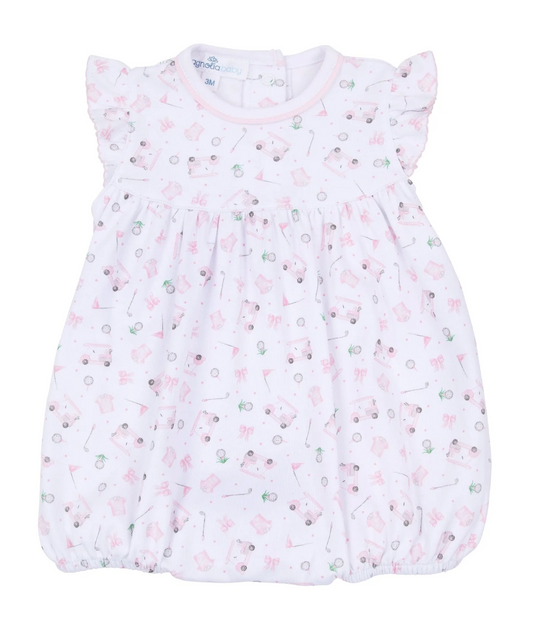 Little Golfer Print Bubble - Pink