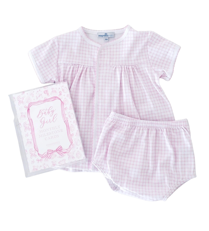 Magnolia Baby Windowpane Diaper Set