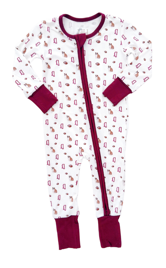 Mississippi Bulldog Bamboo Footie