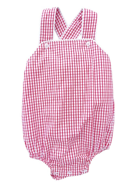 Robbie Sunsuit- Red Windowpane