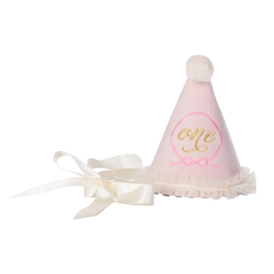 First Birthday Hat- Pink