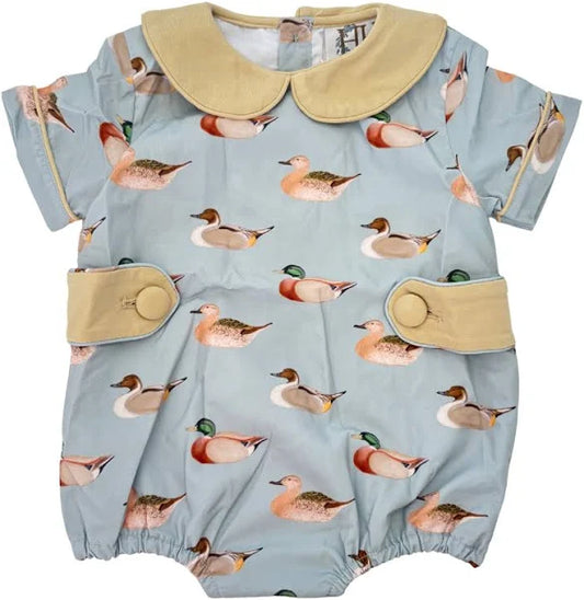 Boys Vintage Ducks Collared Bubble